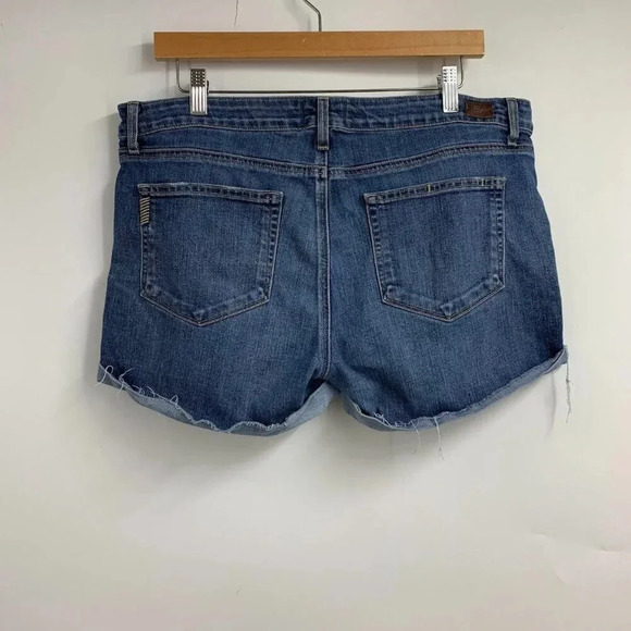Paige Women's Jimmy Jimmy Stretch‎ Distressed Cutoff Shorts in Ares Dest Size 31 - Picture 2 of 13
